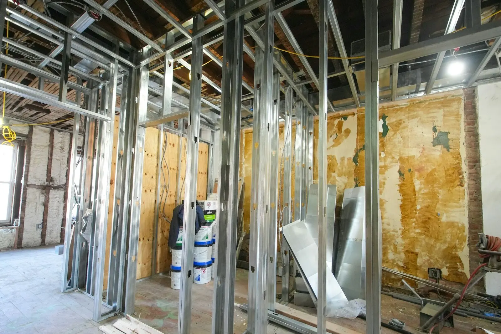 Ambiente en obra durante una remodelación interior